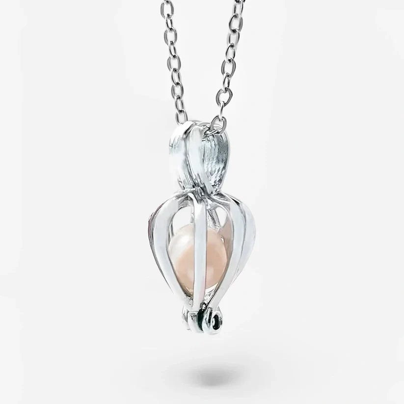 COLLIER CŒUR AVEC PERLE EN BOÎTE CADEAU - My Store