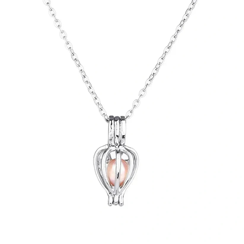 COLLIER CŒUR AVEC PERLE EN BOÎTE CADEAU - My Store