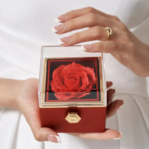 BOÎTE COLLAR CŒUR MAGNÉTIQUE AVEC FLEUR PRÉSERVÉE - My Store