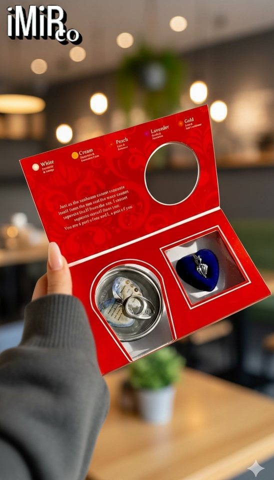 COLLIER CŒUR AVEC PERLE EN BOÎTE CADEAU - My Store