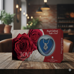 COLLIER CŒUR AVEC PERLE EN BOÎTE CADEAU - My Store