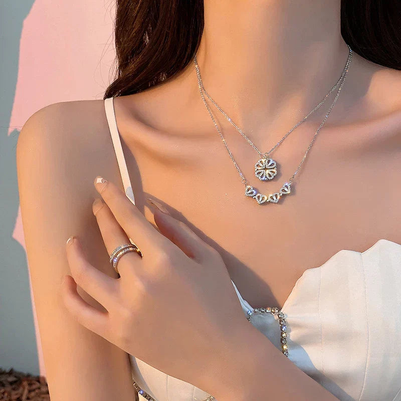 COLLIER COEUR TRÉFLE MAGÉTIQUE - My Store
